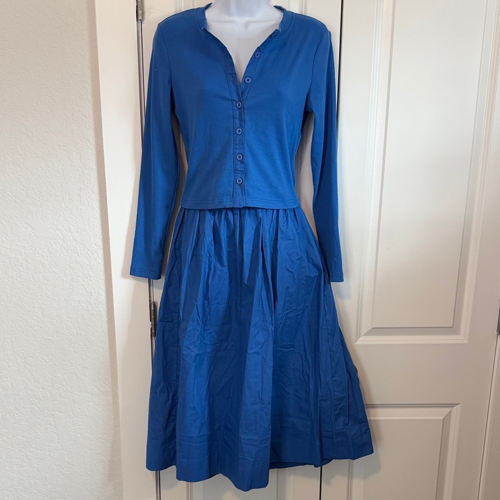 Blue Skirt Set